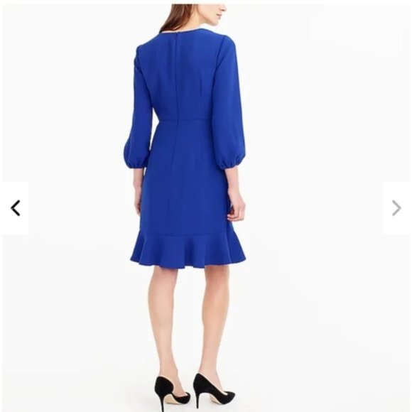 DRAPEY RUFFLE-FRONT DRESS - Picture 2 of 8